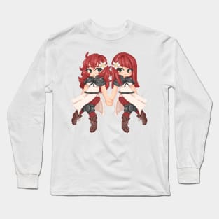 Nier twins pixel art Long Sleeve T-Shirt